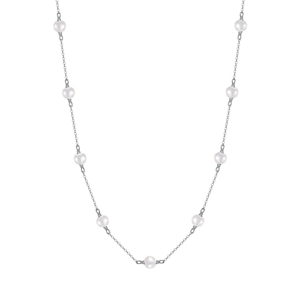 JACKIE PEARL NECKLACE - SILVER