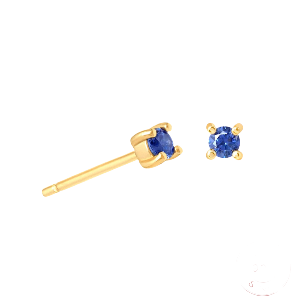 ANN BIRTHSTONE EAR STUDS - GOLD