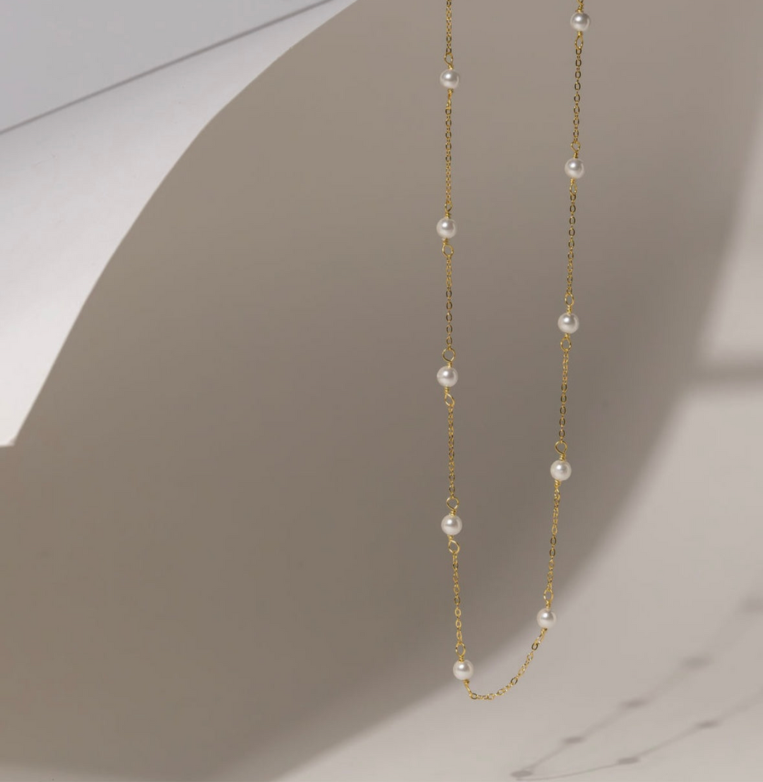 JACKIE PEARL NECKLACE - GOLD