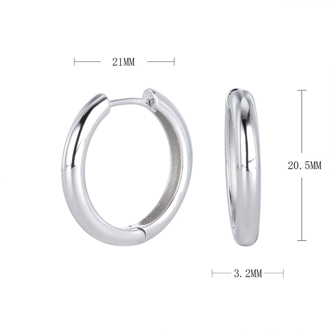 EMILY EAR HOOPS - SILVER