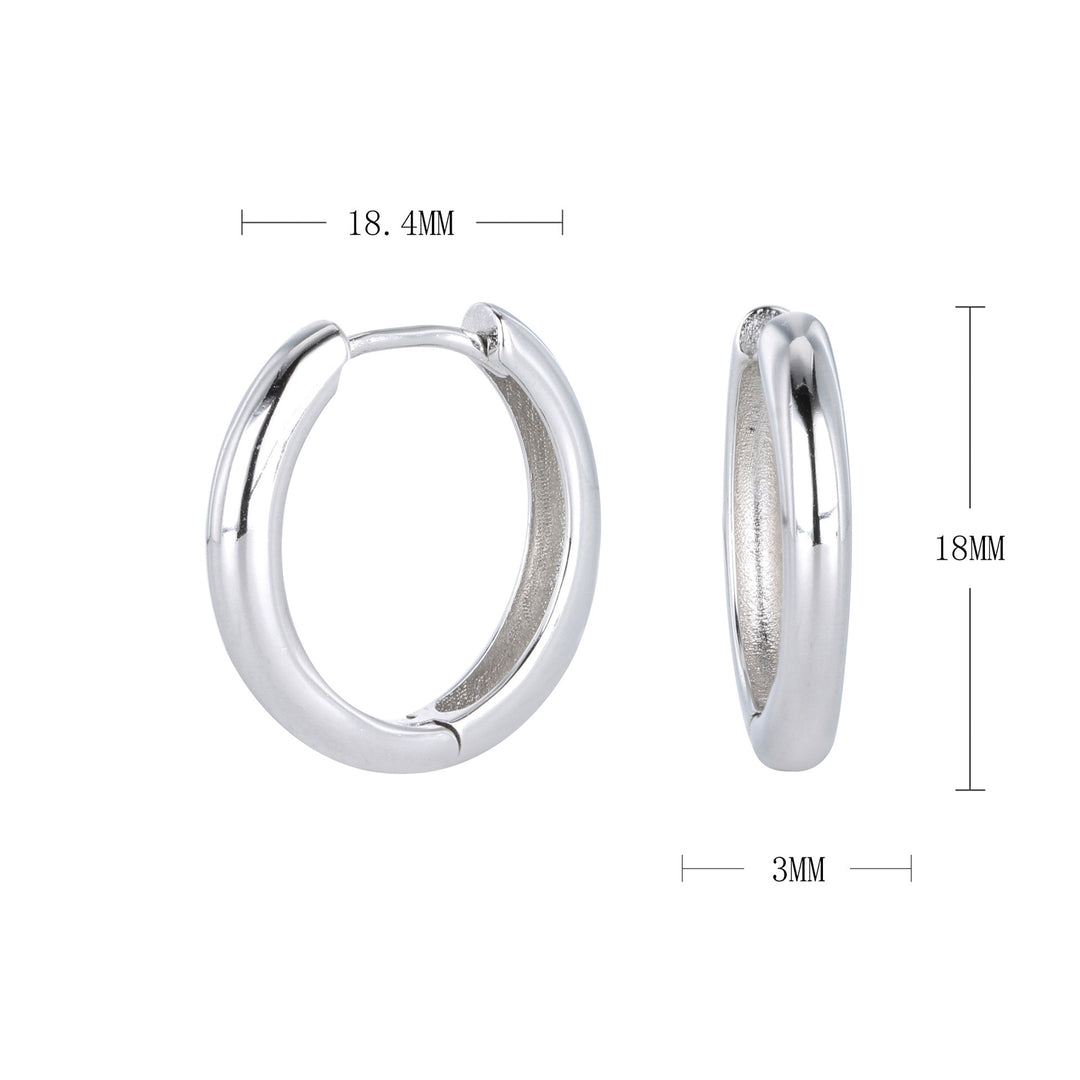 EMILY EAR HOOPS - SILVER