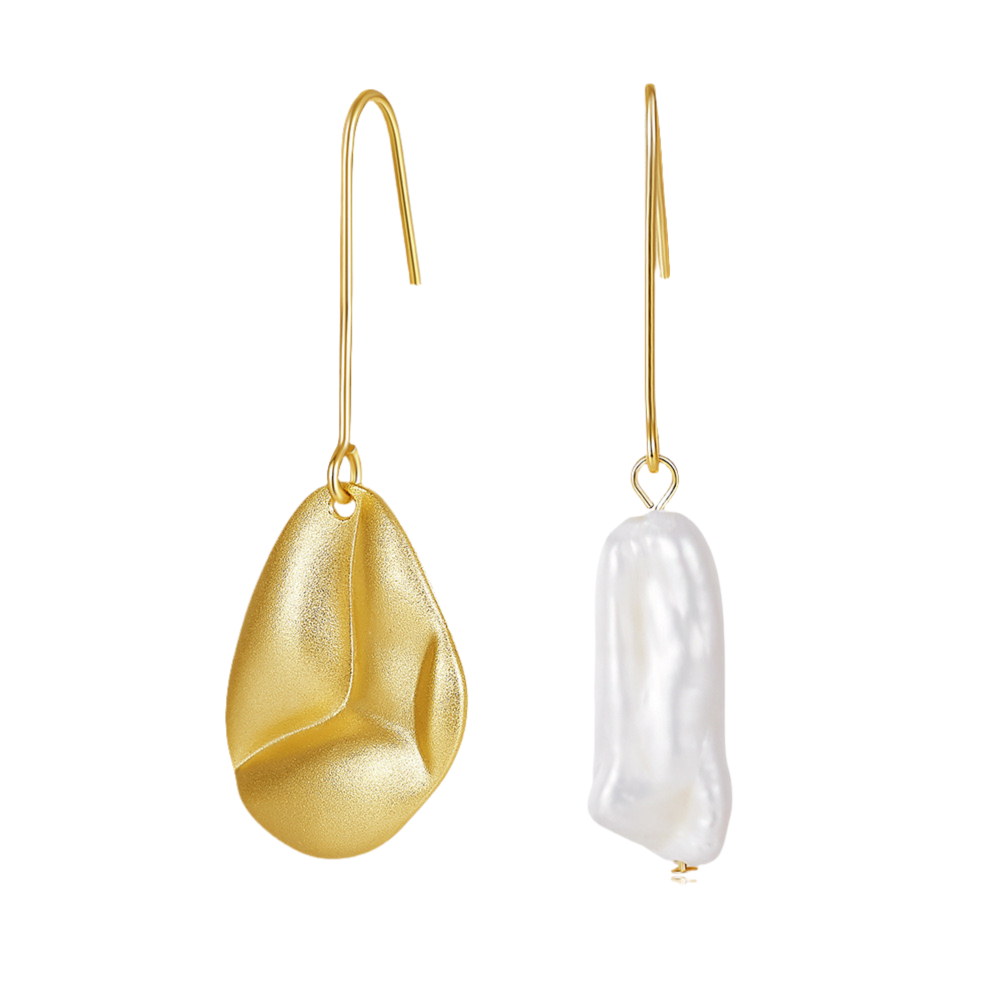 ZYVIA PEARL EARRINGS - GOLD