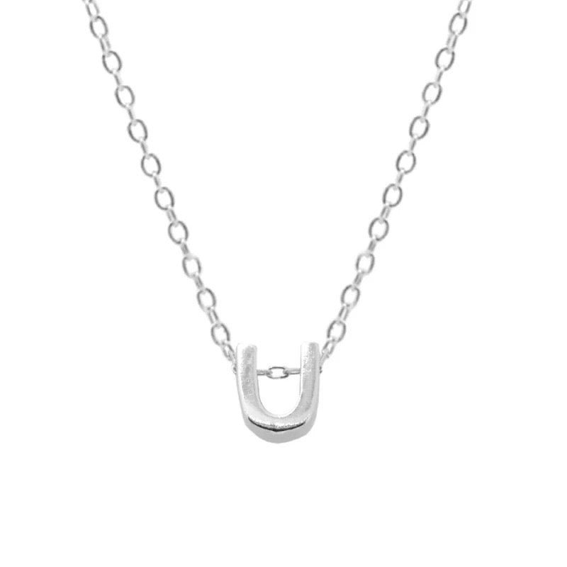 EDITH LETTER NECKLACE - SILVER