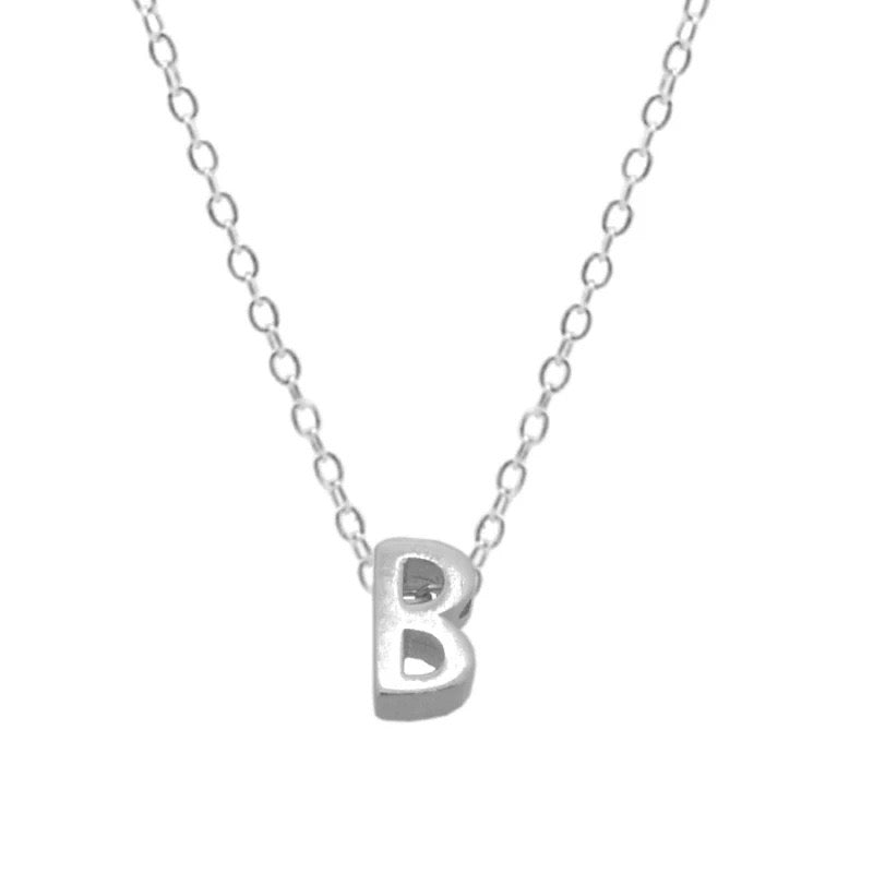 EDITH LETTER NECKLACE - SILVER