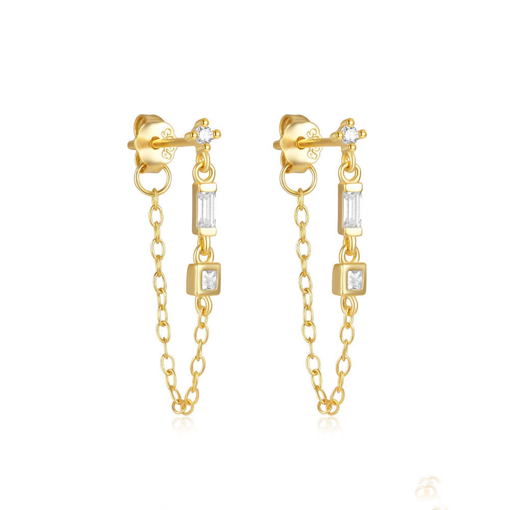 FLACINE STATEMENT EARRINGS - GOLD