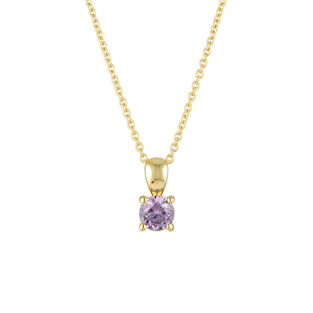 LYDIA BIRTHSTONE NECKLACE - GOLD