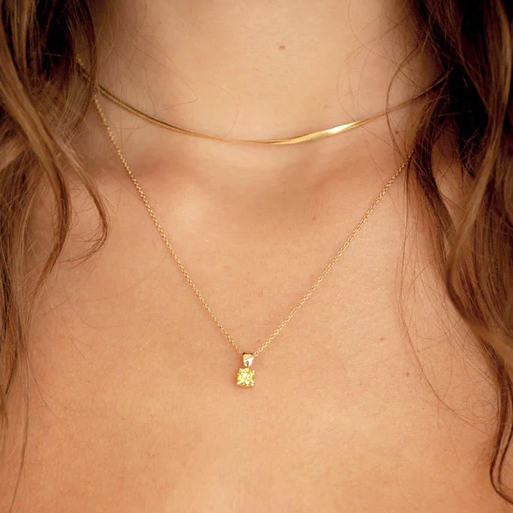 LYDIA BIRTHSTONE NECKLACE - GOLD