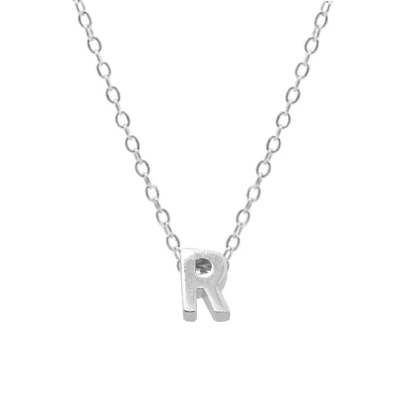 EDITH LETTER NECKLACE - SILVER