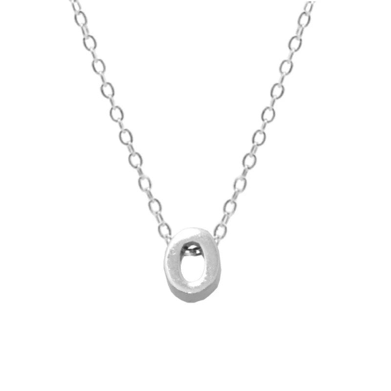 EDITH LETTER NECKLACE - SILVER