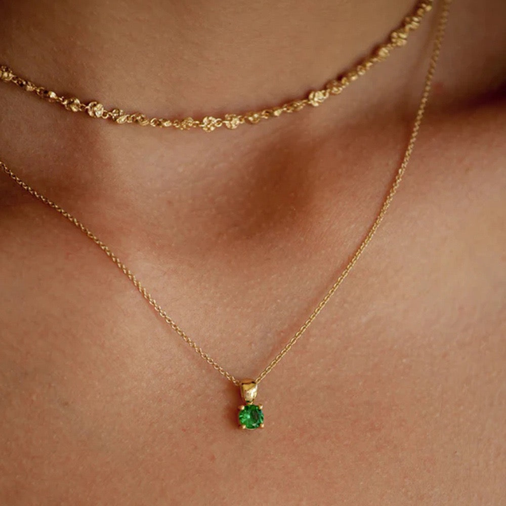 LYDIA BIRTHSTONE NECKLACE - GOLD