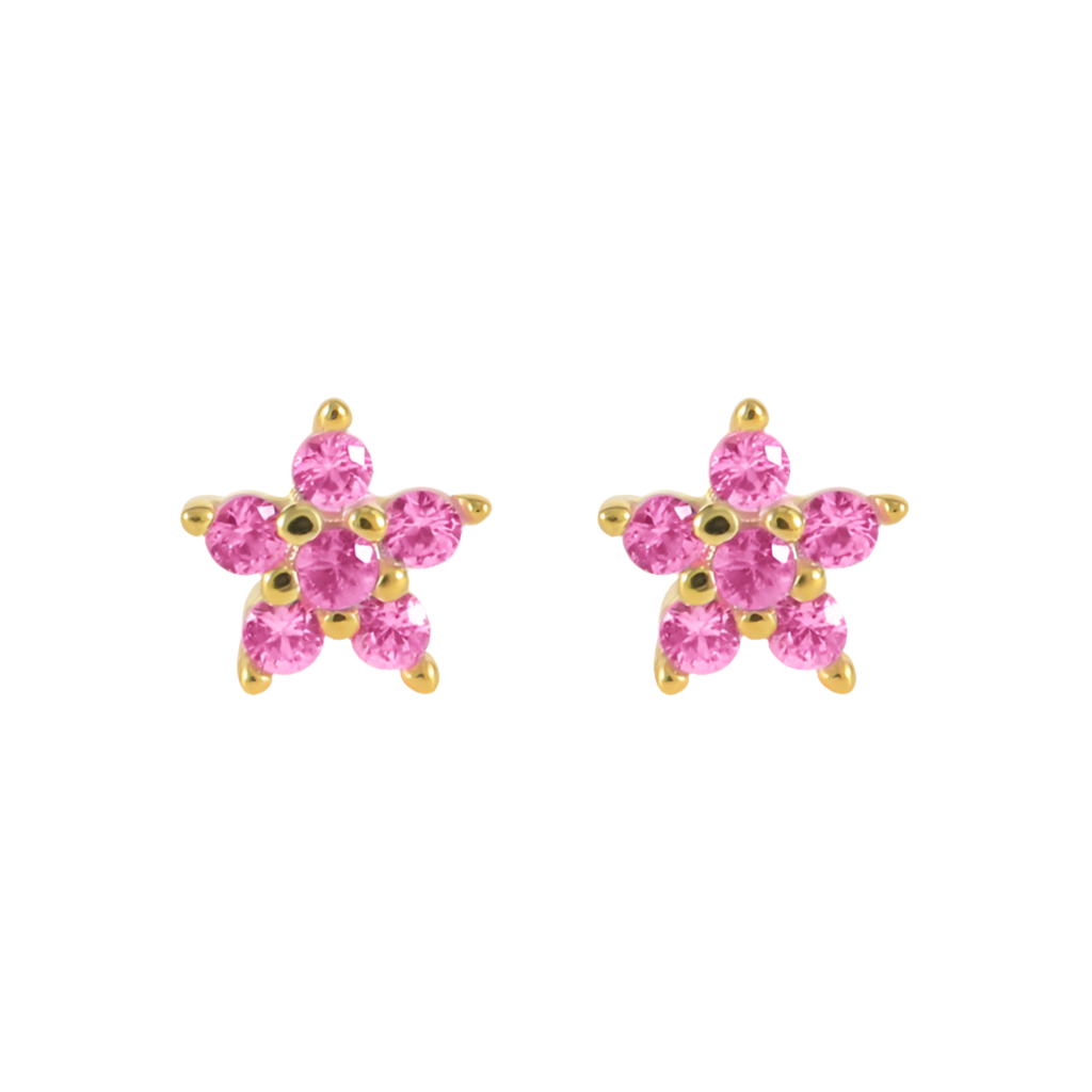 ELISE CRYSTAL EAR STUDS - GOLD