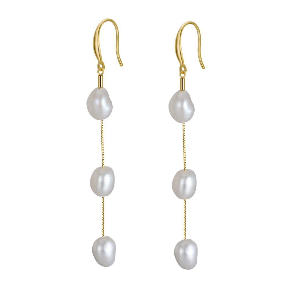 GIOVANNA PEARL EARRINGS - GOLD