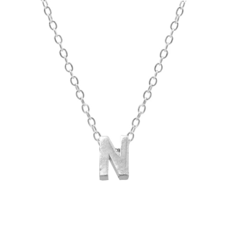 EDITH LETTER NECKLACE - SILVER