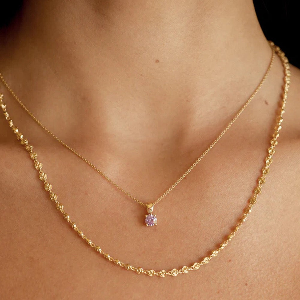 LYDIA BIRTHSTONE NECKLACE - GOLD