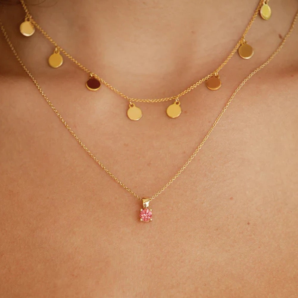 LYDIA BIRTHSTONE NECKLACE - GOLD