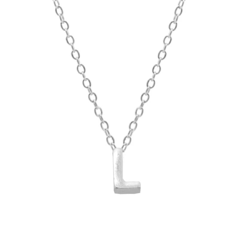 EDITH LETTER NECKLACE - SILVER