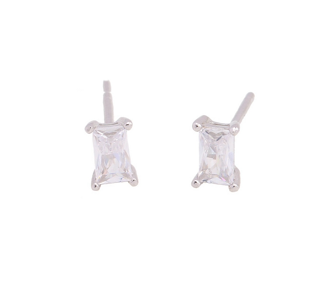 SIMONE EAR STUDS EARRINGS - SILVER