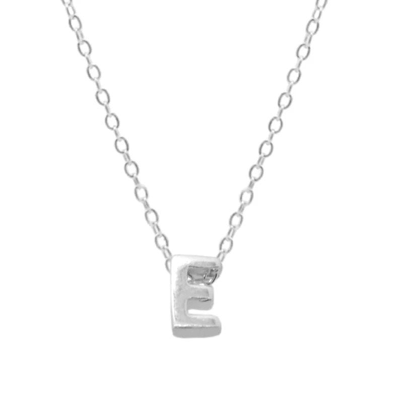 EDITH LETTER NECKLACE - SILVER