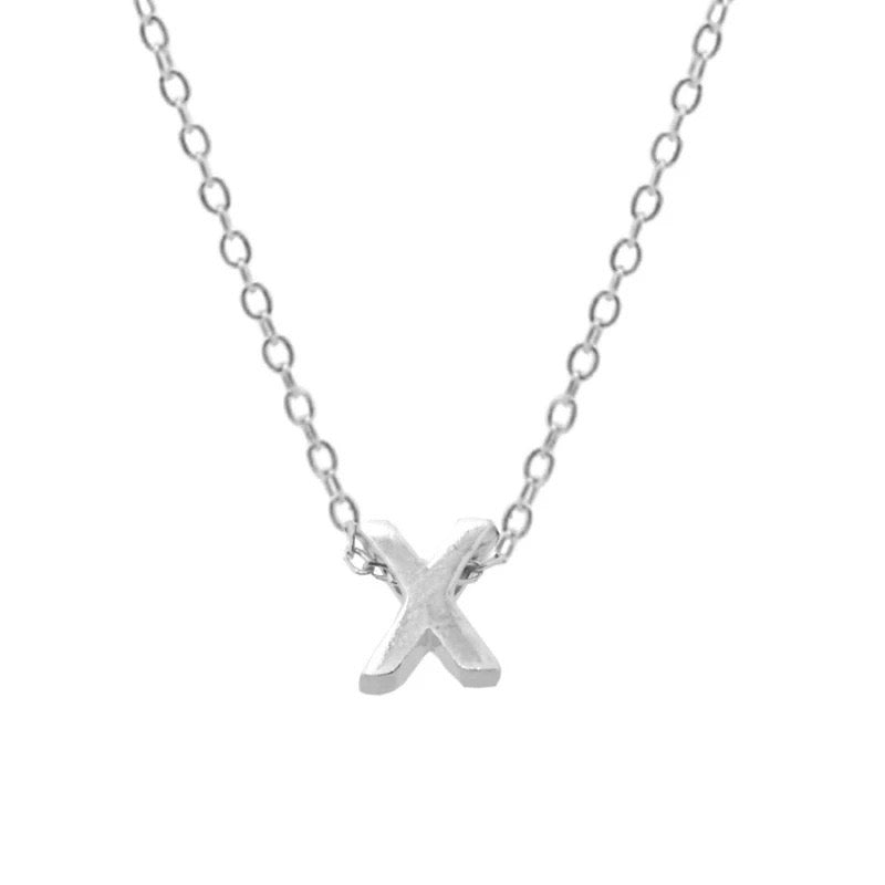 EDITH LETTER NECKLACE - SILVER