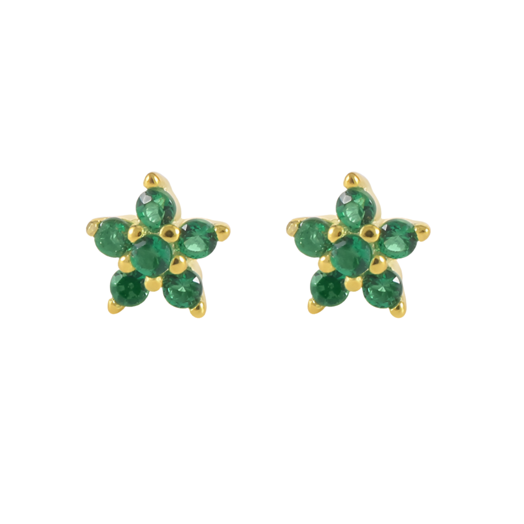 ELISE CRYSTAL EAR STUDS - GOLD