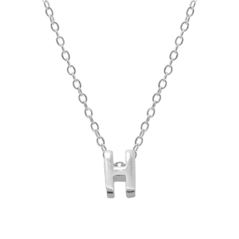 EDITH LETTER NECKLACE - SILVER