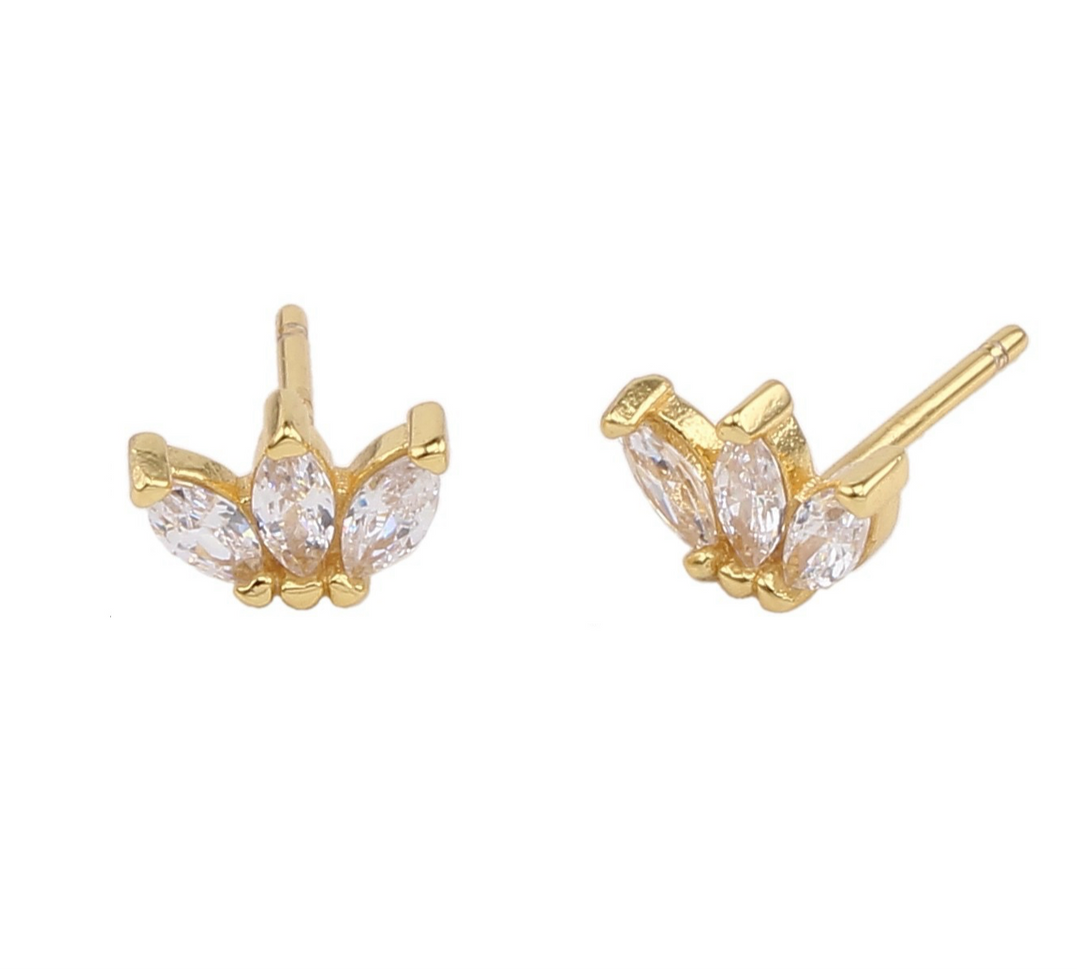 EVON EAR STUDS - GOLD