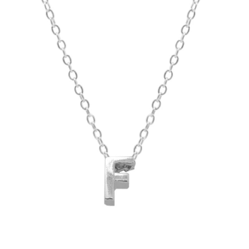 EDITH LETTER NECKLACE - SILVER