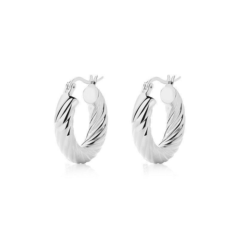 LANG HOOPS - SILVER