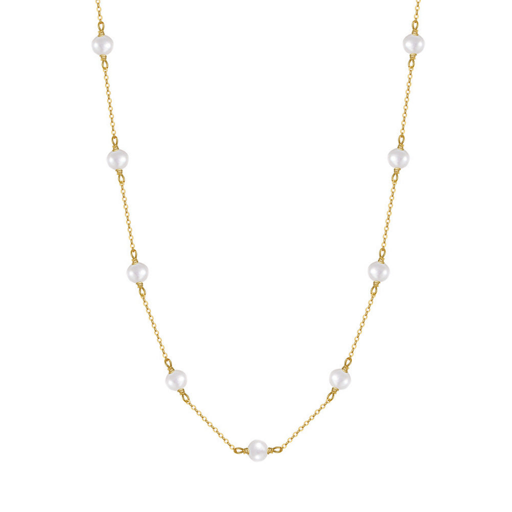 JACKIE PEARL NECKLACE - GOLD