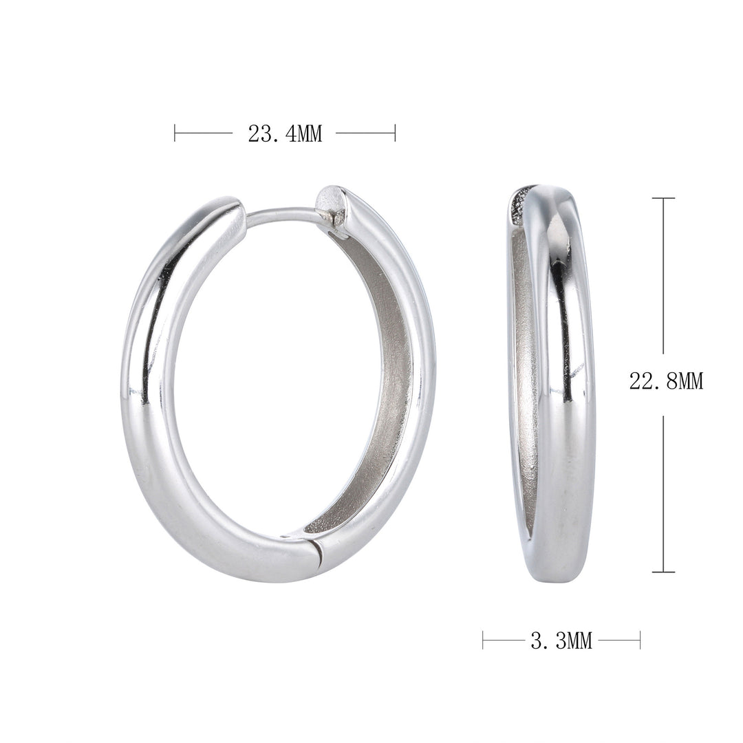 EMILY EAR HOOPS - SILVER