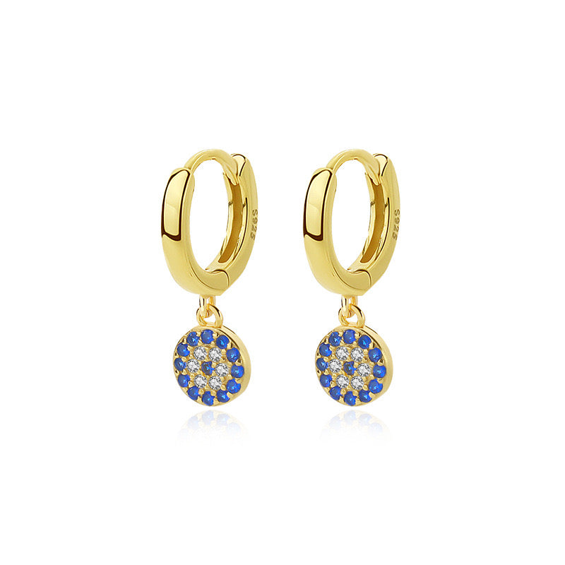 ELSA CRYSTAL SLEEPERS EARRINGS - GOLD