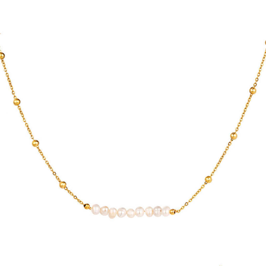 PHOEBE PEARL NECKLACE - GOLD