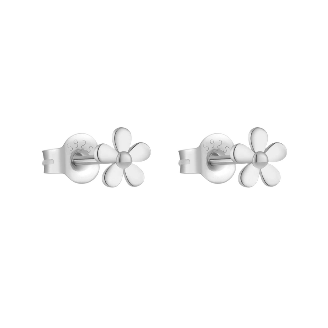 EVON EAR STUDS - SILVER