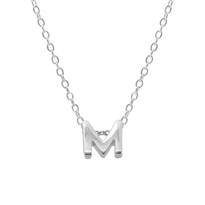 EDITH LETTER NECKLACE - SILVER