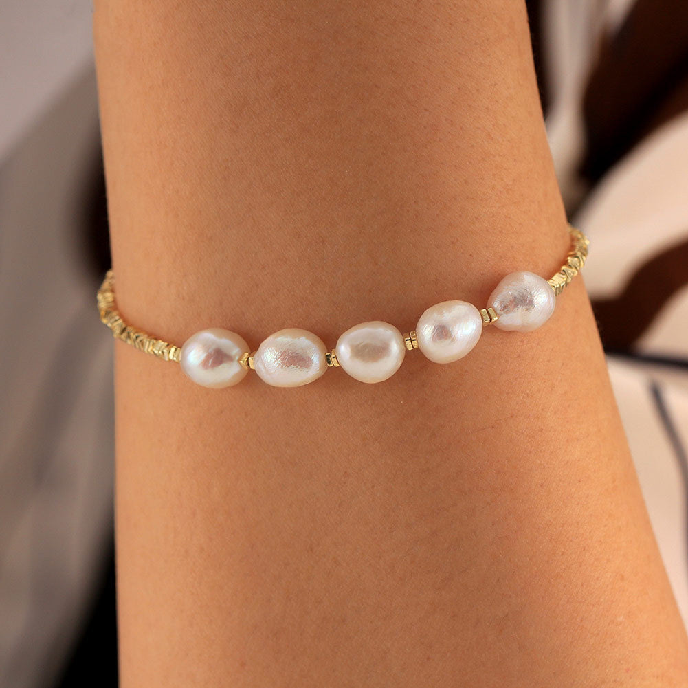 EMIER PEARL BRACELET - GOLD