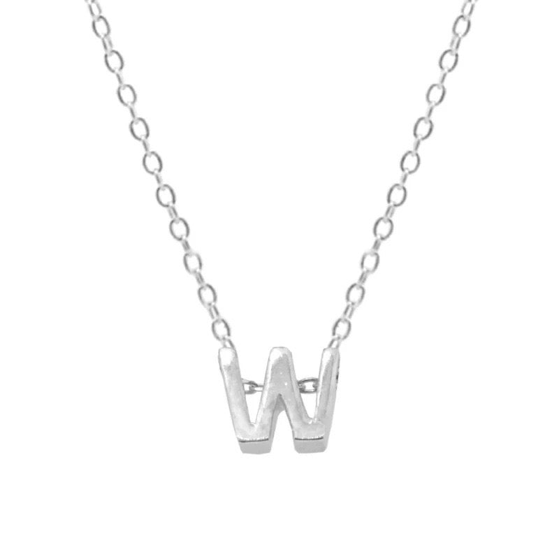 EDITH LETTER NECKLACE - SILVER