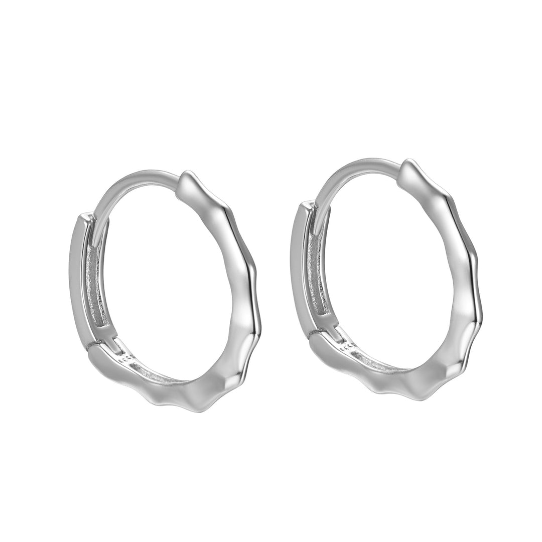 ELLA EAR HOOPS EARRINGS - SILVER