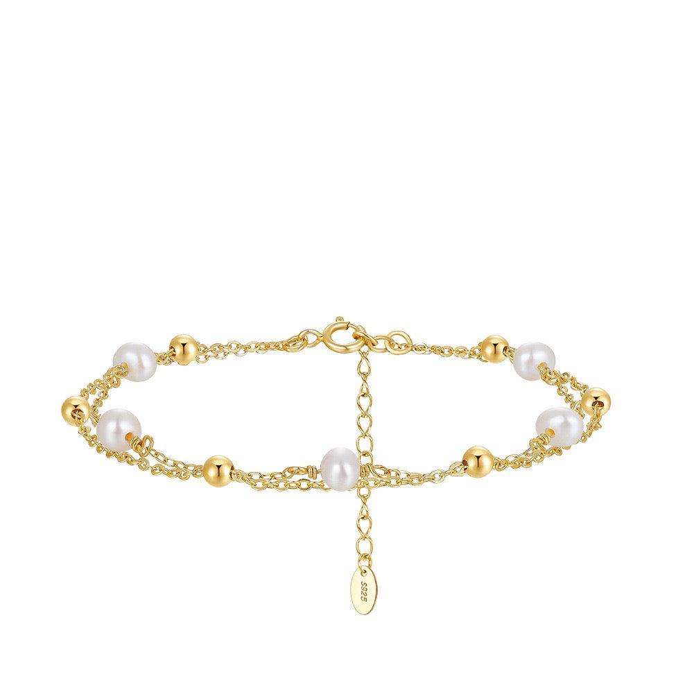 YUKI PEARL BRACELET - GOLD