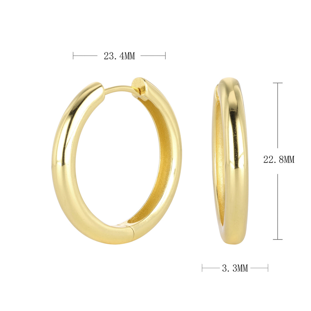 EMILY EAR HOOPS - GOLD