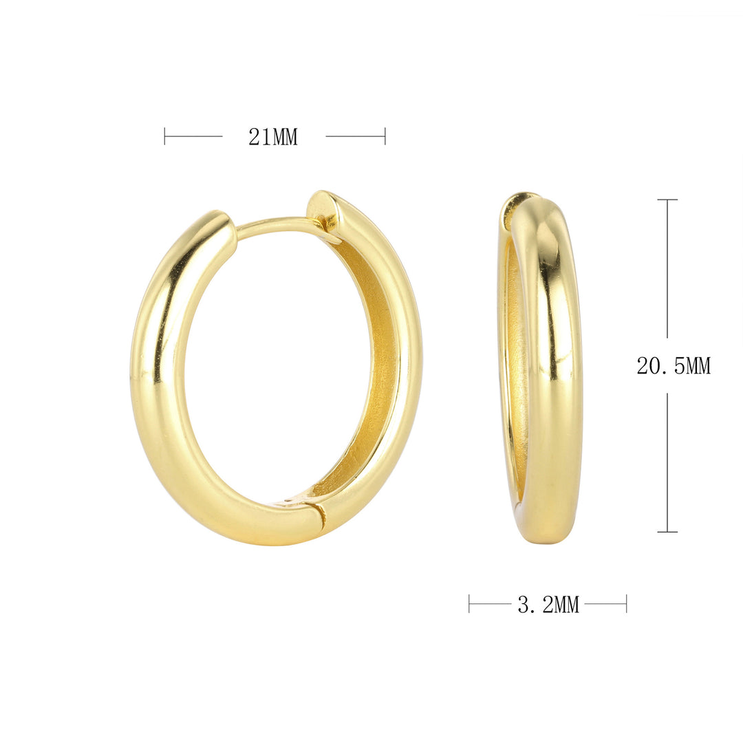 EMILY EAR HOOPS - GOLD