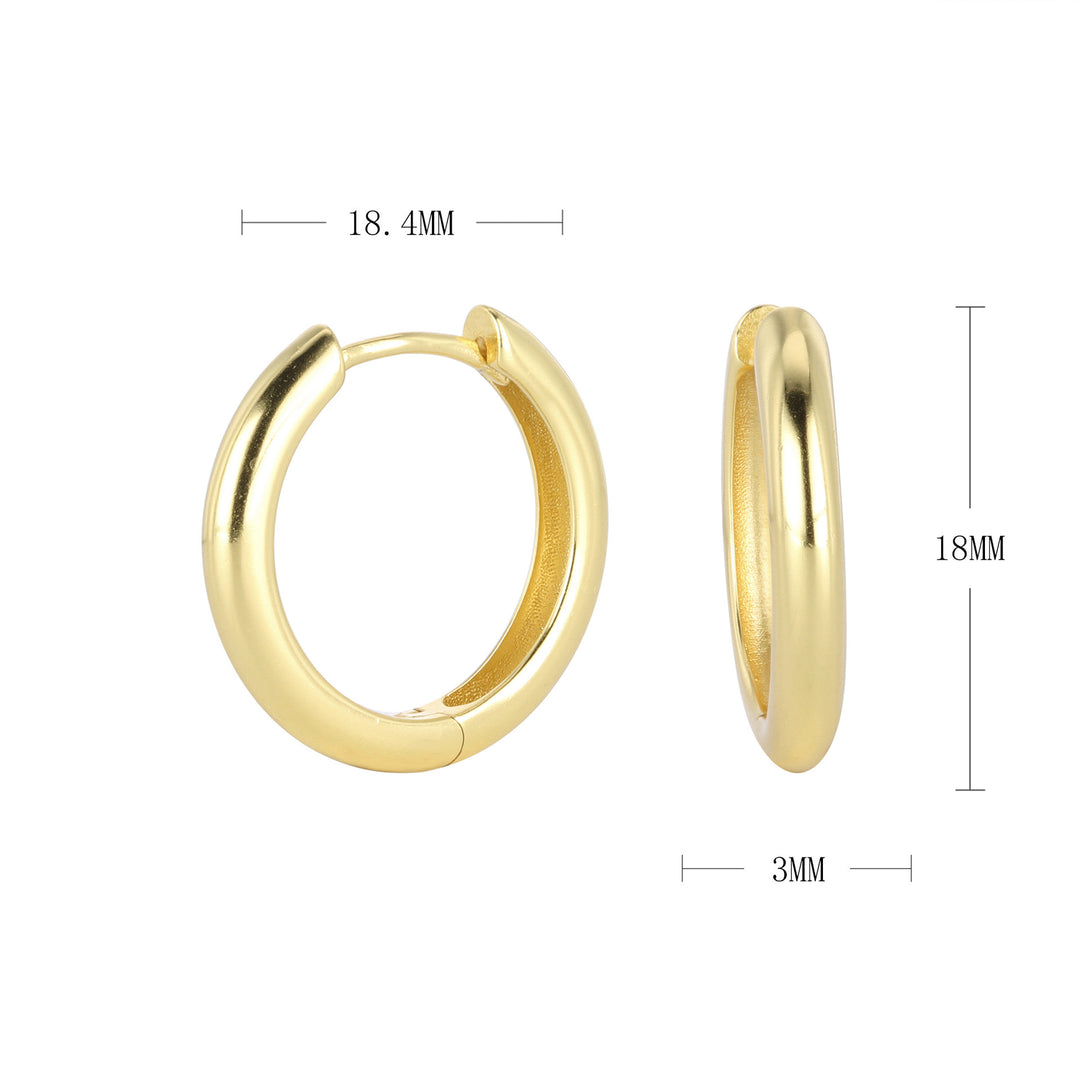 EMILY EAR HOOPS - GOLD