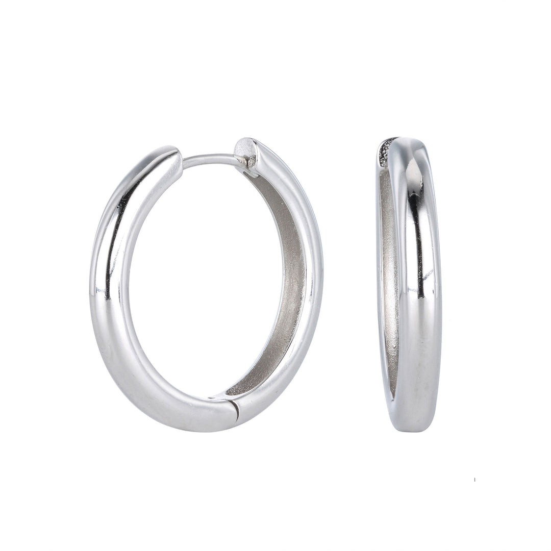 EMILY EAR HOOPS - SILVER