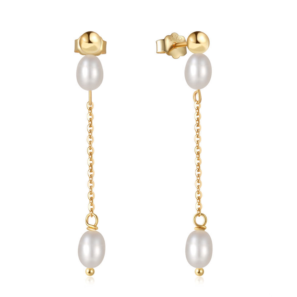 MILLIE PEARL EARRINGS - GOLD