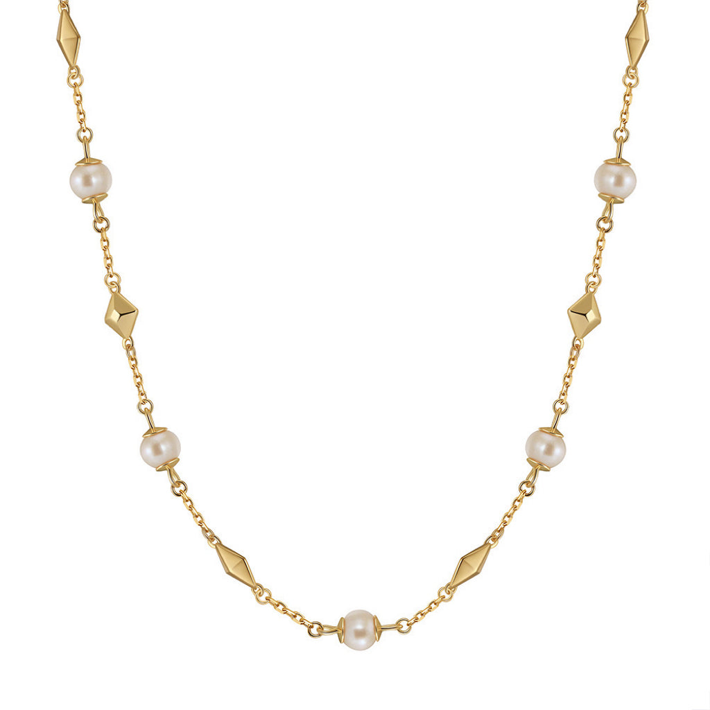 LAVENDAR PEARL NECKLACE - GOLD